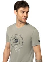 super natural Freizeit-Tshirt Juhos Finest Tee - sagegrün/schwarz Herren