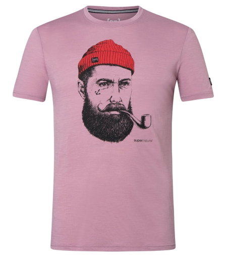 super natural Wander-/Freizeit Tshirt Sailor Tee (Merino-Mix) orchidpink Herren