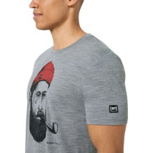 super natural hiking/leisure T-shirt Sailor Tee (Merino mix) grey/black men's