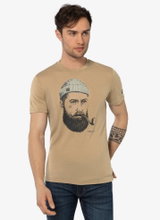 super natural Koszulka turystyczna/rekreacyjna Sailor Tee (Mieszanka Merino) piaskowy brąz Mężczyźni