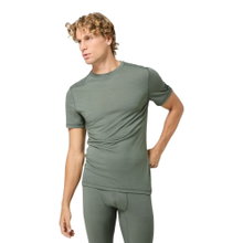 super natural bielizna funkcyjna T-shirt Sierra140 Tee (mieszanka merino, transport wilgoci) zielony eukaliptusowy męski