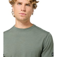 super natural bielizna funkcyjna T-shirt Sierra140 Tee (mieszanka merino, transport wilgoci) zielony eukaliptusowy męski