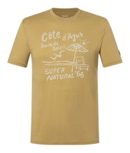 super natural leisure T-shirt Wood Cote D'Azur Tee (Merino mix) yellow men's