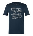 super natural Freizeit-Tshirt Wood Cote D'Azur Tee (Merino-Mix) dunkelblau Herren
