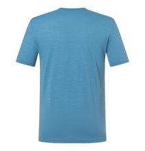 super natural Freizeit-Tshirt Wood Cote D'Azur Tee (Merino-Mix) hellblau Herren