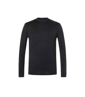 super natural underwear long-sleeve shirt organic base (merino mix) black men's