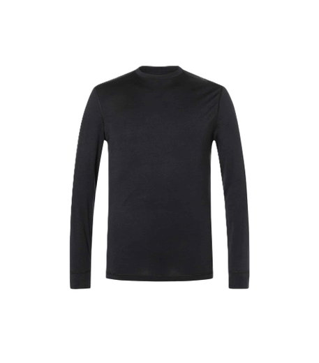 super natural Unterwäsche Langarmshirt Bio Base (Merino-Mix) schwarz Herren