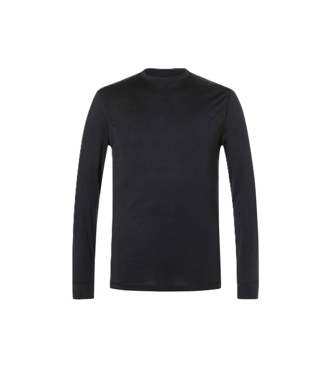 super natural Unterwäsche Langarmshirt Bio Base (Merino-Mix) schwarz Herren