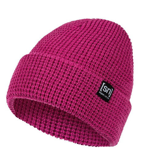 super natural Wintermütze City Beanie (Merinowolle, ideale Thermoregulation) fuchsia - 1 Stück