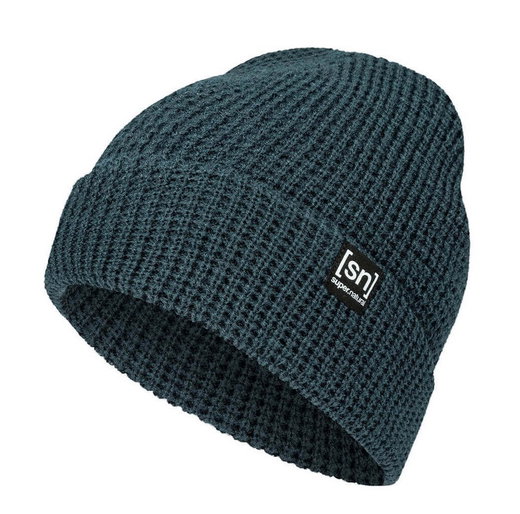 super natural Wintermütze City Beanie (Merinowolle, ideale Thermoregulation) blau - 1 Stück