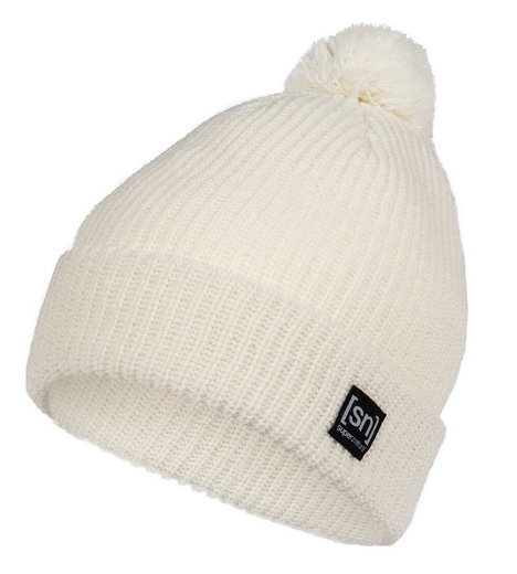 super natural winter hat pom beanie with pom pom white ladies - 1 piece