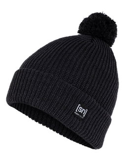 super natural winter hat pom beanie with pom pom black ladies - 1 piece