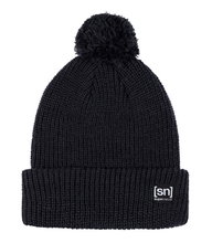 super natural zimowa czapka Pom Beanie z pomponem czarna damska - 1 sztuka