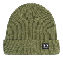 super natural Wintermütze Merino Basic Beanie (Merinowolle, idealer Wärmeschutz) grün - 1 Stück