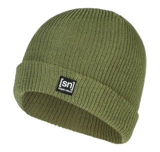 super natural Wintermütze Merino Basic Beanie (Merinowolle, idealer Wärmeschutz) grün - 1 Stück