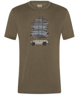 super natural Freizeit-Tshirt Surf Trip Tee - braun Herren
