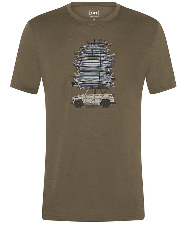 super natural Freizeit-Tshirt Surf Trip Tee - braun Herren