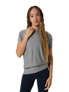 super natural Sport-/Freizeitshirt Yoga Loose Bio Tee Blueberry grau Damen