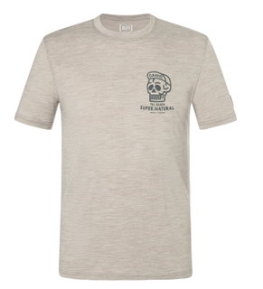 super natural Freizeit-Tshirt Gravel Tee (Merino-Mix) beige Herren
