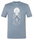 super natural Koszulka sportowa / rekreacyjna Octopussy Tee (mieszanka merino, wygodny krój) szary kamień/niebieski męski