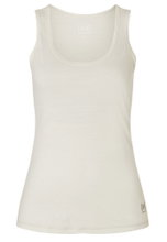 super natural bielizna funkcyjna Tank-Top Sierra140 (mieszanka merino, lekka, oddychająca) biała damska