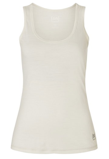 super natural Funktionsunterwäsche Tank-Top Sierra140 (Merino-Mix, leicht, atmungsaktiv) weiss Damen