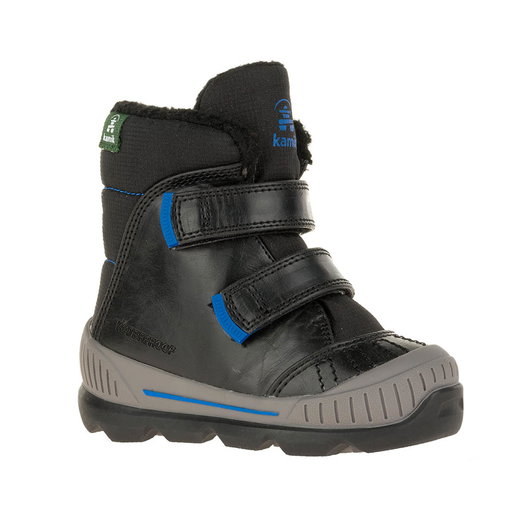 Kamik buty zimowe Parker2 czarne/niebieskie dziecięce