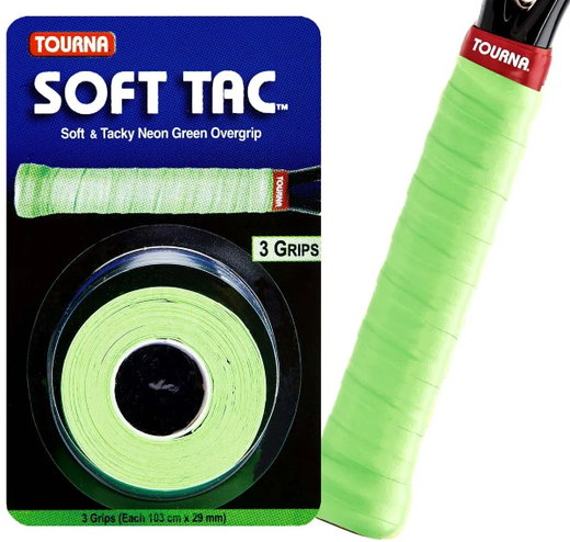 Tourna Overgrip Soft Tac neon green 3-pack