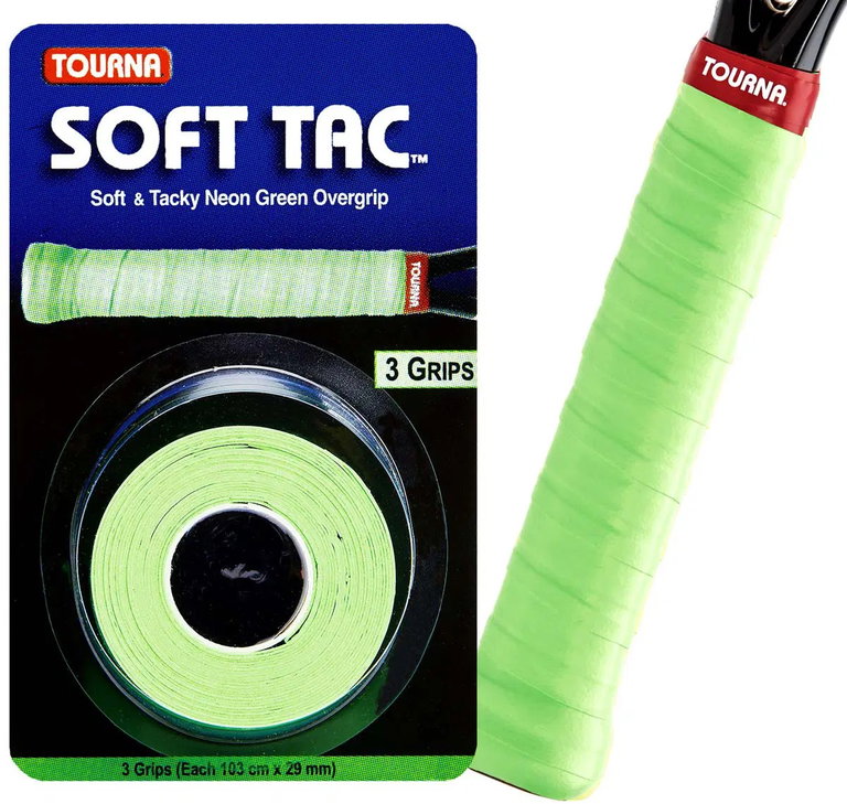 Tourna Overgrip Soft Tac neongrün 3er