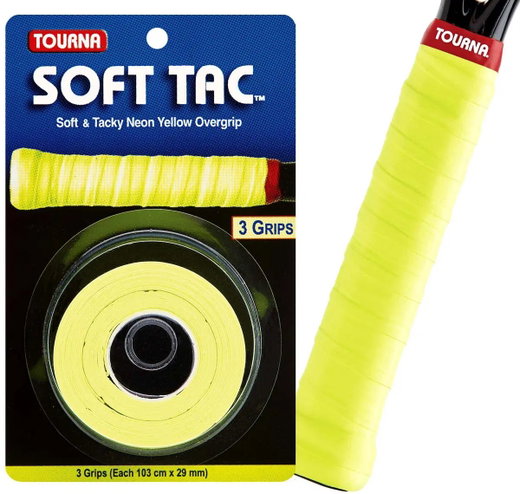 Tourna Overgrip Soft Tac neon yellow 3-pack