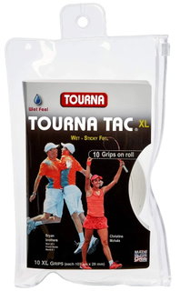 Tourna Overgrip Tac XL 0.55mm weiss 10er Rolle