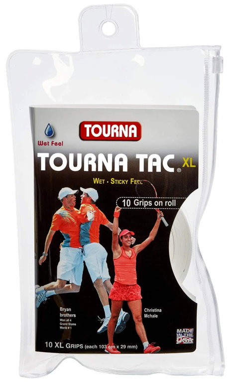 Tourna Overgrip Tac XL 0.55mm weiss 10er Rolle