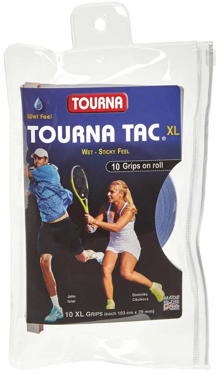 Tourna Overgrip Tac XL 0.55mm blau 10er Rolle