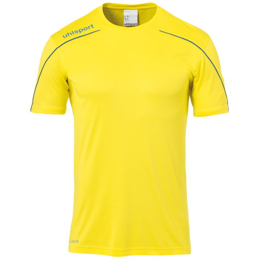 uhlsport Sport-Trikot Stream 22 (100% Polyester) limonengelb/azurblau Herren