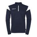 uhlsport Langarmshirt Ziptop Squad 27 (Stehkragen) marineblau/weiss Kinder