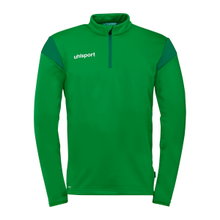 uhlsport Koszulka z długim rękawem Ziptop Squad 27 (stojący kołnierz) zielona dziecięca