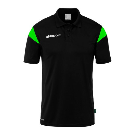 uhlsport Sport-Polo Squad 27 (100% rec. Polyester) schwarz/grün Kinder