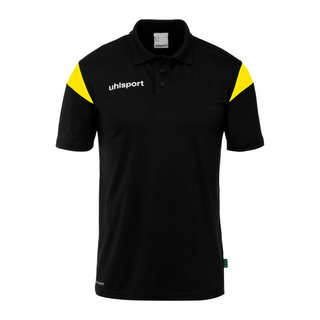 uhlsport Polo Sportowe Squad 27 (100% rec. poliester) czarny/żółty męski