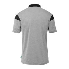 uhlsport Polo sportowe Squad 27 (100% rec. poliester) jasnoszary/czarny Dziecięce