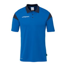 uhlsport Sport Polo Squad 27 (100% recycled polyester) azure blue/navy blue men's
