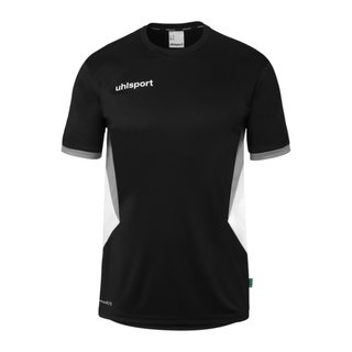 uhlsport Sport-Shirt Equipe 29 (100% Polyester) kurzarm schwarz/weiss/grau Herren