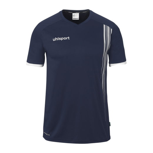 uhlsport Sport-Shirt Impulse (100% Polyester) kurzarm navyblau/weiss Herren