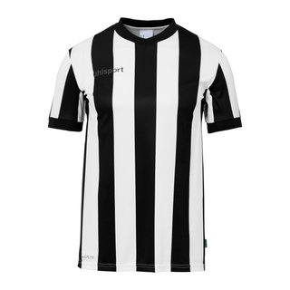 uhlsport Koszulka sportowa Retro Stripe (dekolt w serek) Krótki rękaw czarny/biały Mężczyźni
