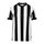 uhlsport Sport-Tshirt Retro Stripe (V-Ausschnit) Kurzarm schwarz/weiss Herren