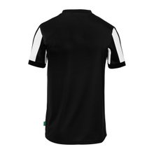 uhlsport Sport T-shirt Retro Stripe (V-neck) Short Sleeve black/white Men