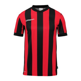 uhlsport Koszulka sportowa Retro Stripe (dekolt V) Krótki rękaw czarny/czerwony Mężczyźni