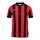 uhlsport Sport-Tshirt Retro Stripe (V-Ausschnit) Kurzarm schwarz/rot Herren