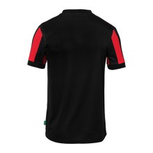 uhlsport Sport T-shirt Retro Stripe (V-neck) Short Sleeve black/red Men