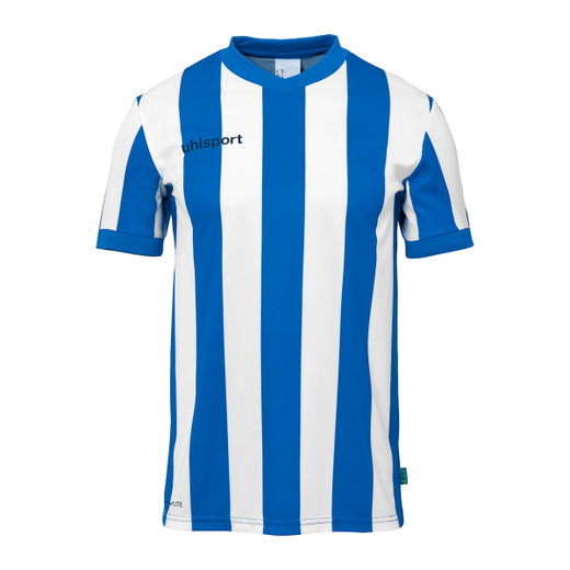 uhlsport Sport-Tshirt Retro Stripe (V-Ausschnit) Kurzarm azurblau/weiss Herren