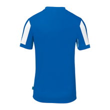 uhlsport Sport T-shirt Retro Stripe (V-neck) Short Sleeve azure/white Men